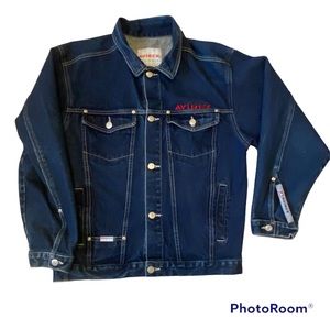Avirex Dark Denim Jean Jacket Women’s Size 16-18